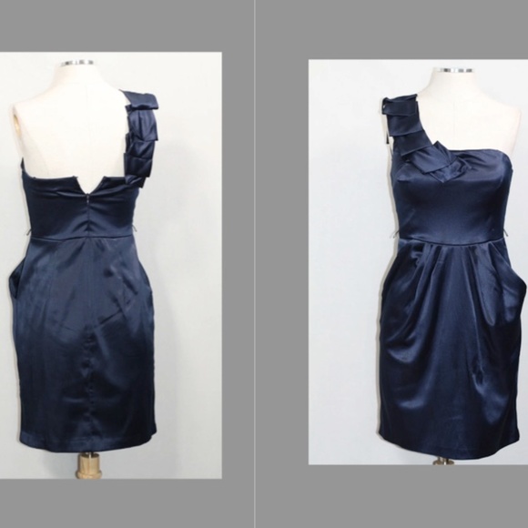City Studio One Shoulder Blue Gown - Picture 1 of 12